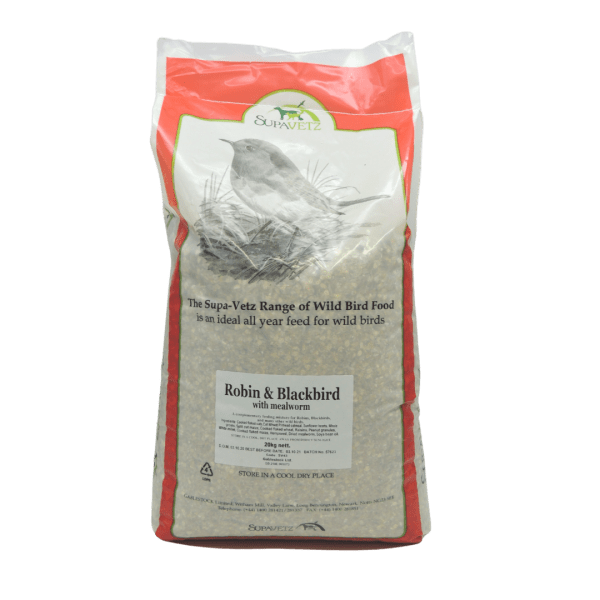 Supavetz Robin Blackbird With Mealworm Wild Bird Food 600x600